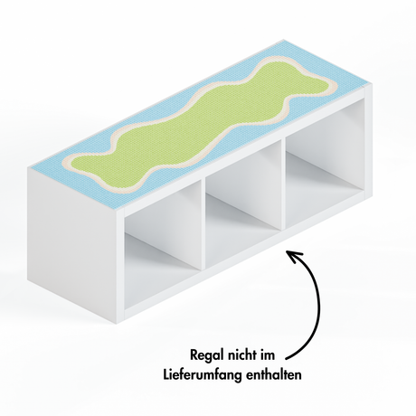 Bauplatte "Lillvik" für IKEA Kallax Regal kompatibel mit LEGO® Steinen, XXL Spieltisch Grundplatte zum Aufkleben Kallax Grundplatte für Klemmbausteine Clutter Cover