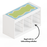 Bauplatte "Lillvik" für IKEA Trofast Regal Weiß & Kiefer, kompatibel mit LEGO® Steinen, XXL Spieltisch Grundplatte zum Aufkleben Trofast Grundplatte für Klemmbausteine Clutter Cover