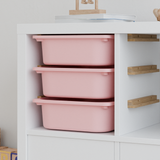 Einsatz für IKEA Kallax Regal, Schienen aus Holz, wahlweise mit passenden Boxen wie Trofast