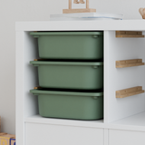 Einsatz für IKEA Kallax Regal, Schienen aus Holz, wahlweise mit passenden Boxen wie Trofast