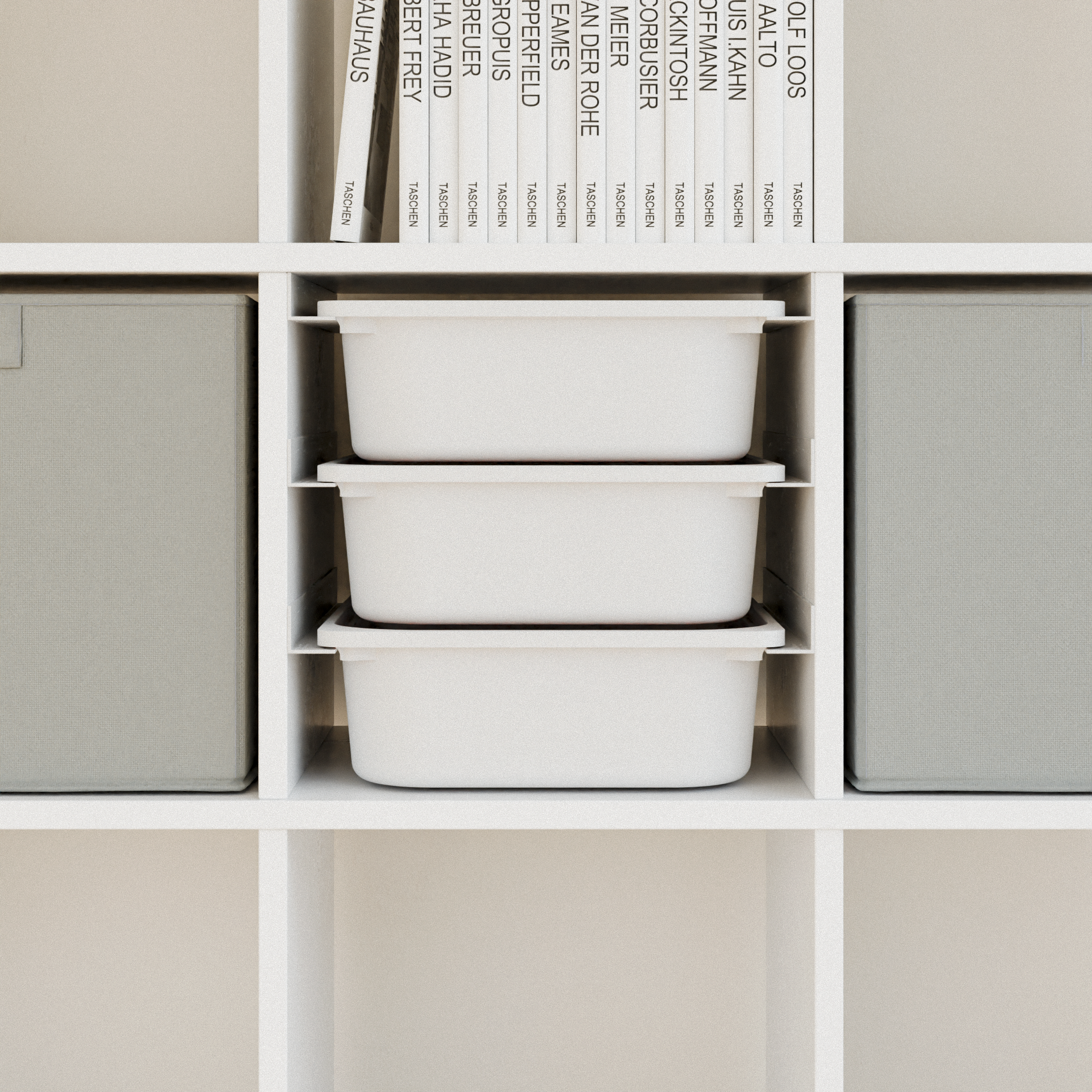 Ikea Kallax Halterung für Trofast Boxen Schienensystem mit passenden K –  Clutter Cover