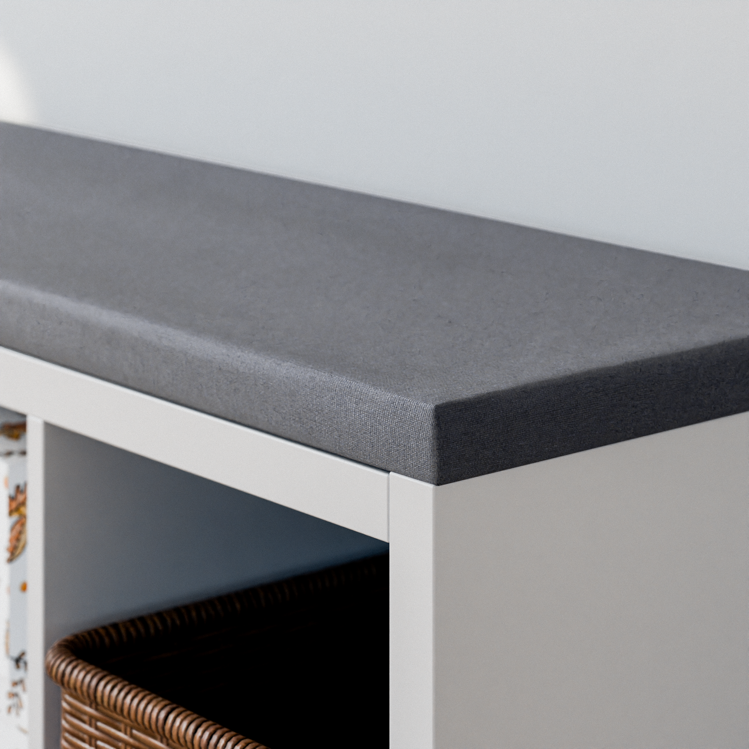 ikea polster aufbewahrung Sitzauflage für Ikea Kallax Regal, Grau, mit abnehmbarem Bezug