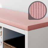Sitzkissen mit Rosa Cord-Stoff für IKEA Kallax Regal 2er, 3er und 4er Sitzkissen Clutter Cover