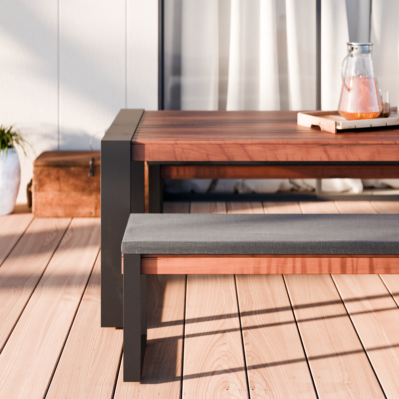 Sitzkissen nach Maß, 4cm starke Sitzauflage in Beige oder Grau, Länge bis 300cm, Breite bis 50cm Sitzauflage Clutter Cover