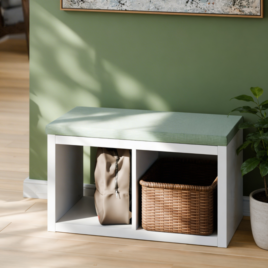 Sitzkissen Grün mit Cord-Stoff für IKEA Kallax Regal 2er, 3er und 4er Kallax 2er (76 x 39cm) Sitzkissen Clutter Cover