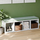 Sitzkissen Grün mit Cord-Stoff für IKEA Kallax Regal 2er, 3er und 4er Kallax 4er (146 x 39cm) Sitzkissen Clutter Cover