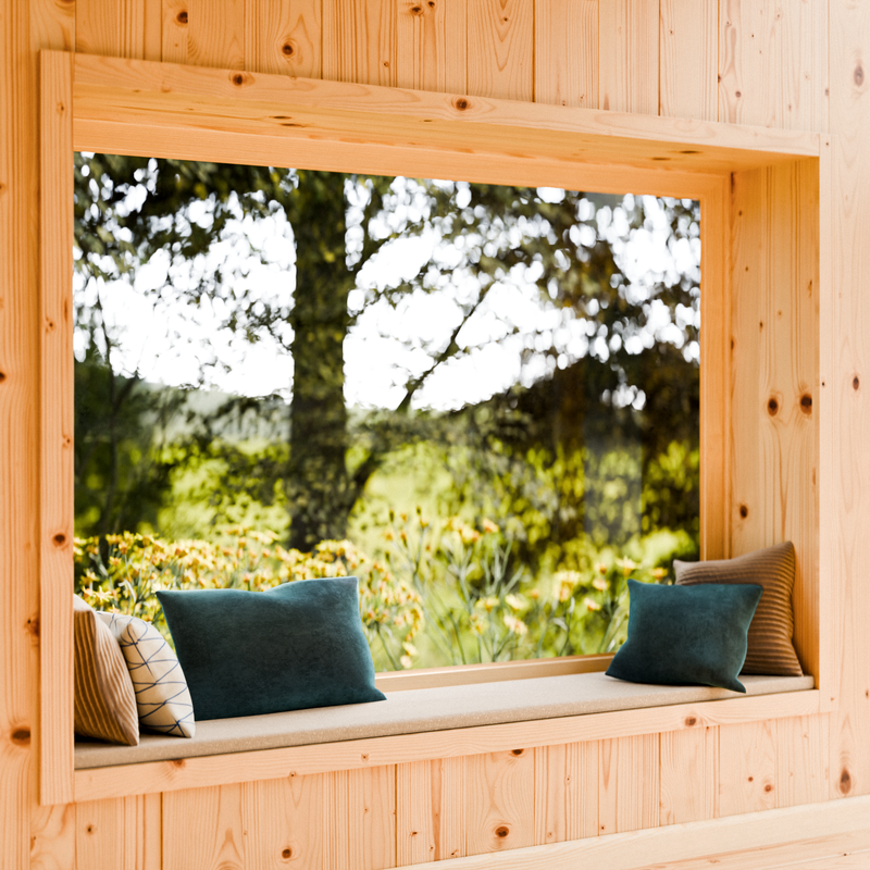 Sitzkissen nach Maß, 4cm starke Sitzauflage in Beige oder Grau, Länge bis 300cm, Breite bis 50cm Sitzauflage Clutter Cover