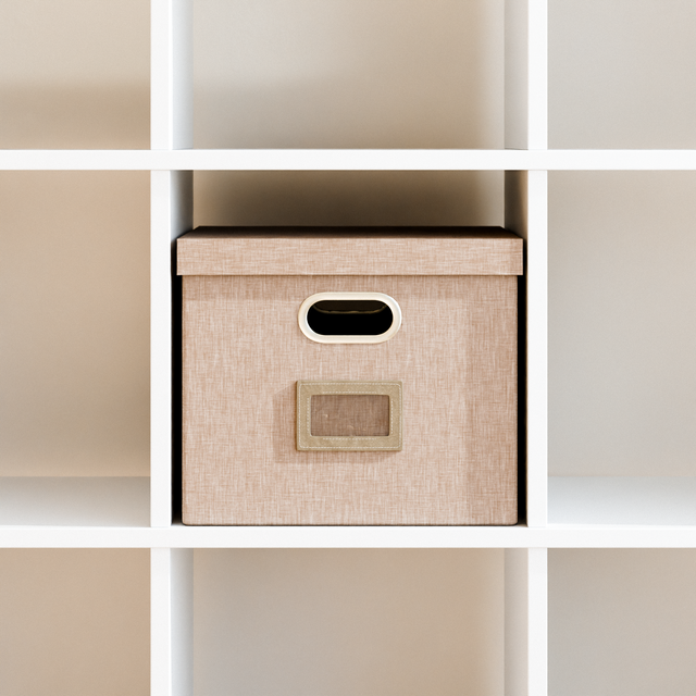 Kallax Box für Hängeregister DIN A4, Stoffbox für Hängemappen, 33 x 37,5 x 28cm Kallax Einsatz Clutter Cover