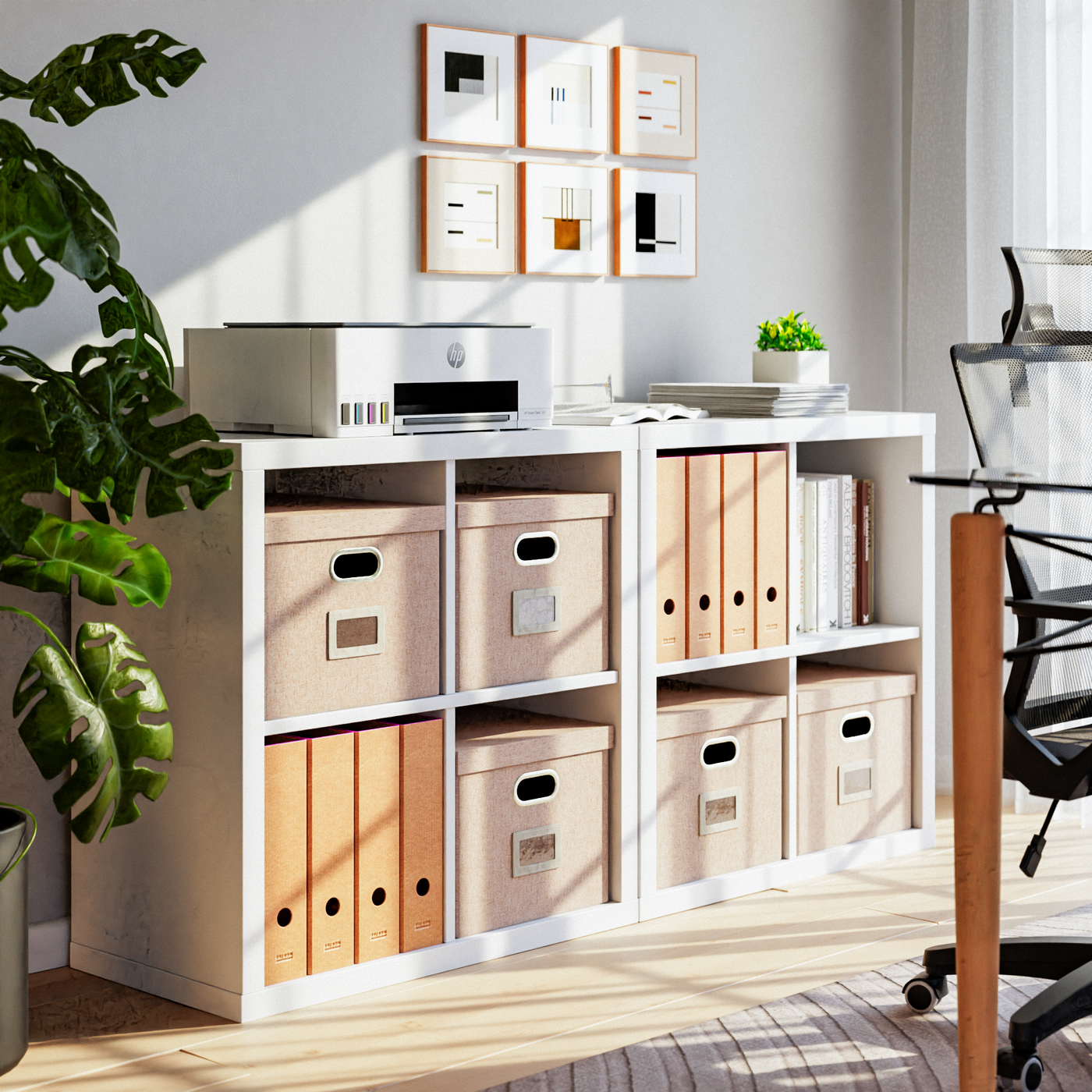 Kallax Box für Hängeregister DIN A4, Stoffbox für Hängemappen, 33 x 37,5 x 28cm Kallax Einsatz Clutter Cover