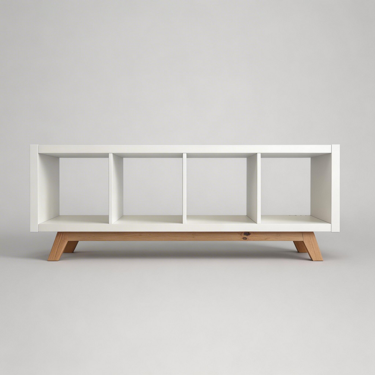 Untergestell für IKEA Kallax Regal 4 Fächer Breite, Holzgestell 132 x