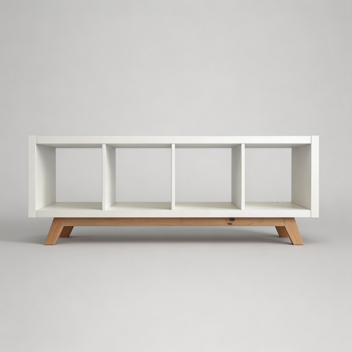 Untergestell für IKEA Kallax Regal 2er, 3er & 4er, Holz Gestell im Stil Eiche Möbelfüße Clutter Cover