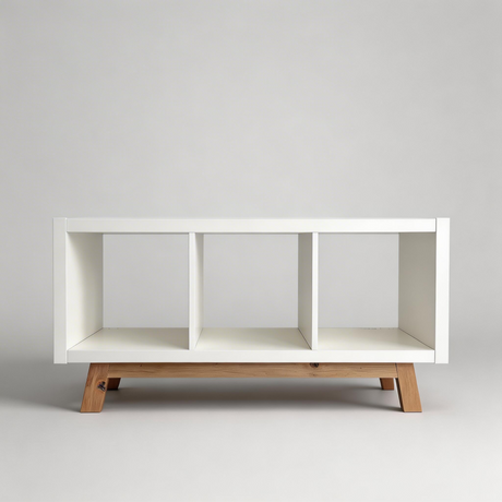 Untergestell für IKEA Kallax Regal 2er, 3er & 4er, Holz Gestell im Stil Eiche Möbelfüße Clutter Cover