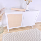 Wiener Geflecht Klebefolie für Ikea Besta Hanviken Tür Boho Rattan Stil Easy Stick Folie - Clutter Cover