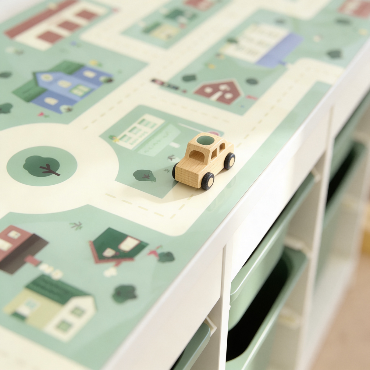 Spielfolie für IKEA Trofast Regal, PVC-freie Klebefolie Möbelfolie Clutter Cover