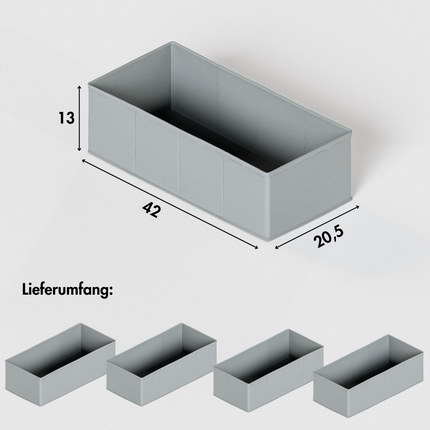 Organizer für IKEA Hemnes Kommode zum Teilen der Schublade in Fächer, Boxen zum Organisieren der Schublade passend für Wickelkommode Boxen Organisation