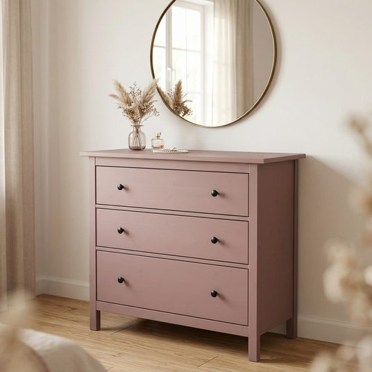 Möbelfarbe ohne Schleifen, Rosa 750ml Kreidefarbe ideal für IKEA Möbel, Kreidelack für ca. 6m² Möbelfarbe Clutter Cover