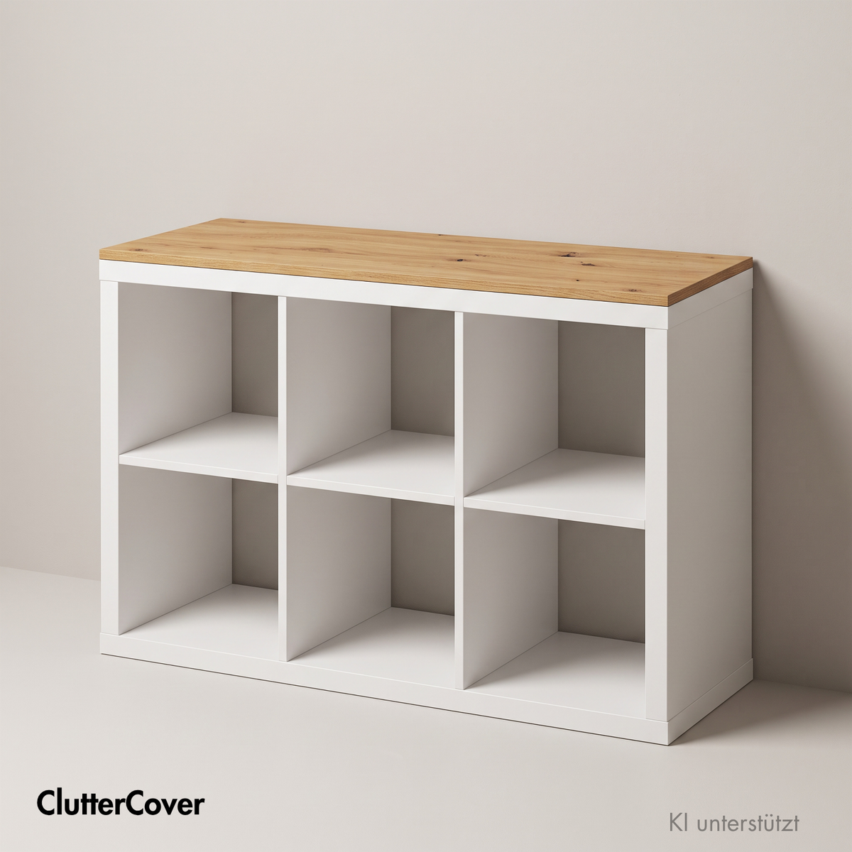 Holzplatte für IKEA Kallax Regal 1er, 2er, 3er oder 4er - Eiche Deckplatte Holzplatte Clutter Cover