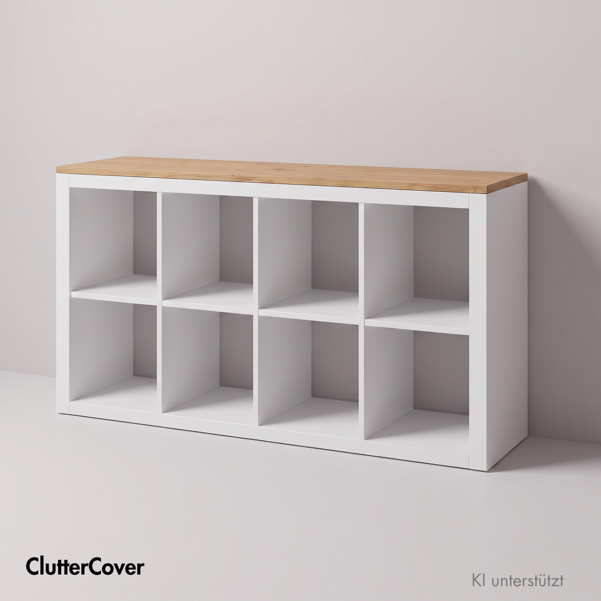 Holzplatte für IKEA Kallax Regal 1er, 2er, 3er oder 4er - Eiche Deckplatte Holzplatte Clutter Cover