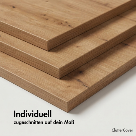 Holzplatte nach Maß im Stil Artisan Eiche - 19mm Stark, Länge bis 190cm, Breite bis 60cm Holzplatte Clutter Cover