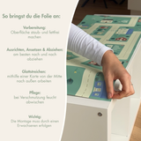 Klebefolie für IKEA Kallax 4er Regal, PVC freie Spielfolie 139 x 39cm, Straßen Spielfläche, Kinderzimmer Spielwelt für Jungen und Mädchen Spielfolie Clutter Cover