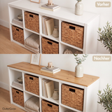Holzplatte für IKEA Kallax Regal 1er, 2er, 3er oder 4er - Eiche Deckplatte Holzplatte Clutter Cover