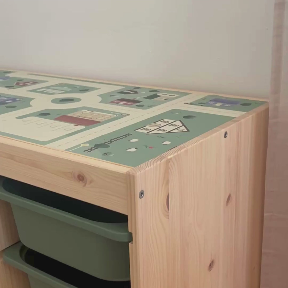 Spielfolie für IKEA Trofast Regal, PVC-freie Klebefolie