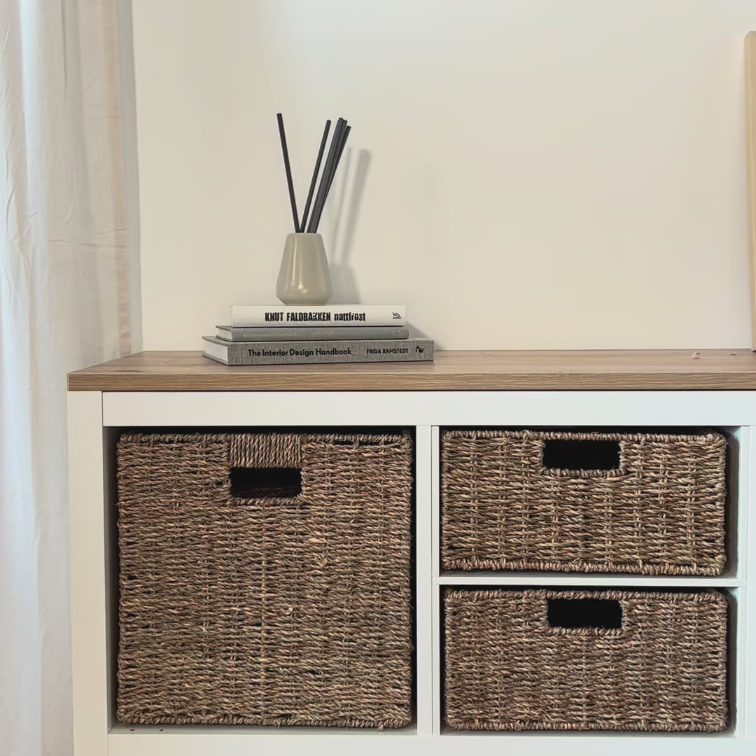 Geflochtener Korb für Ikea Kallax aus Seegras