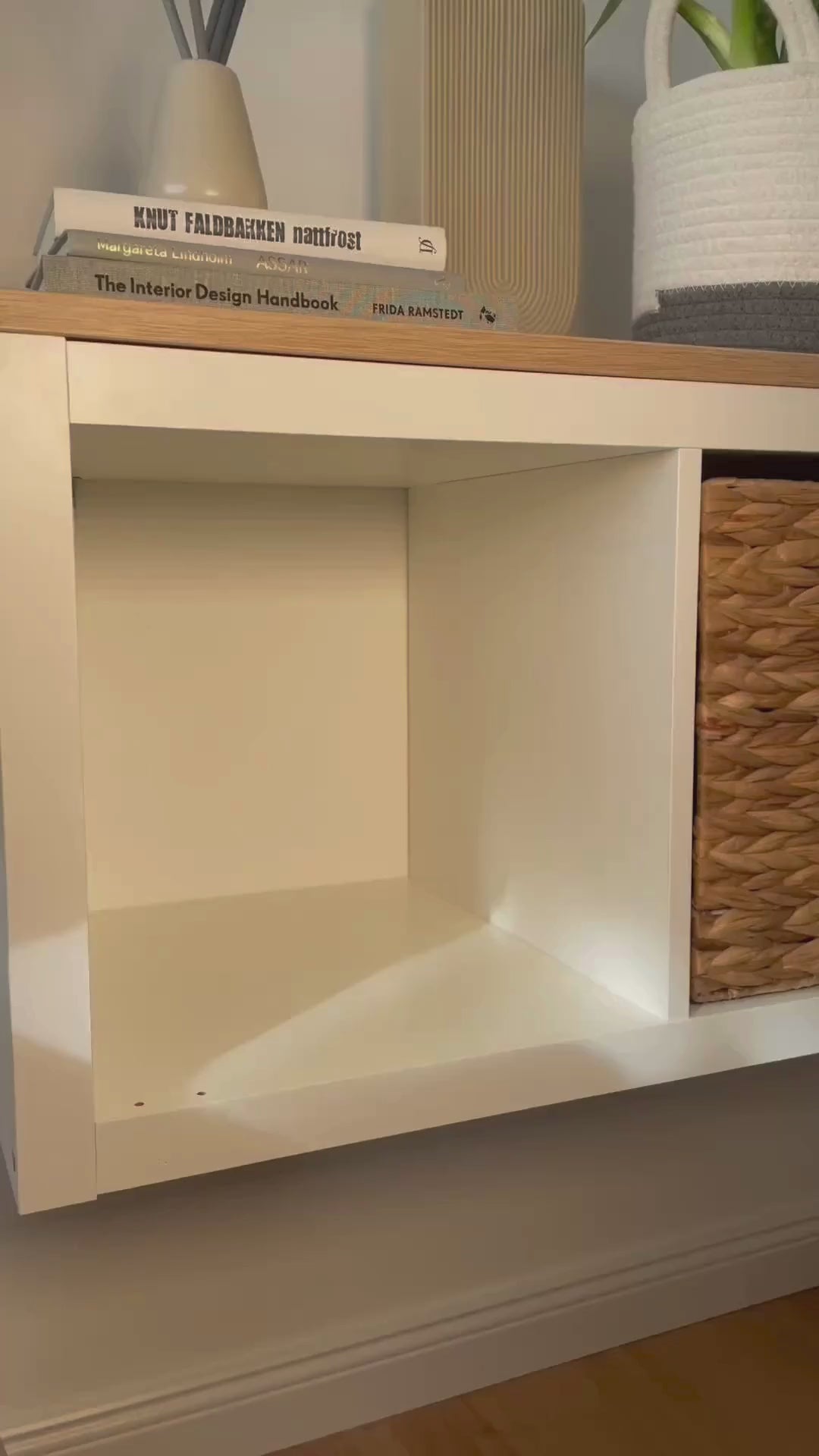 Einsatz für IKEA Kallax Regal, Schienen aus Holz, wahlweise mit passenden Boxen wie Trofast