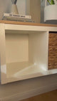 Einsatz für IKEA Kallax Regal, Schienen aus Holz, wahlweise mit passenden Boxen wie Trofast