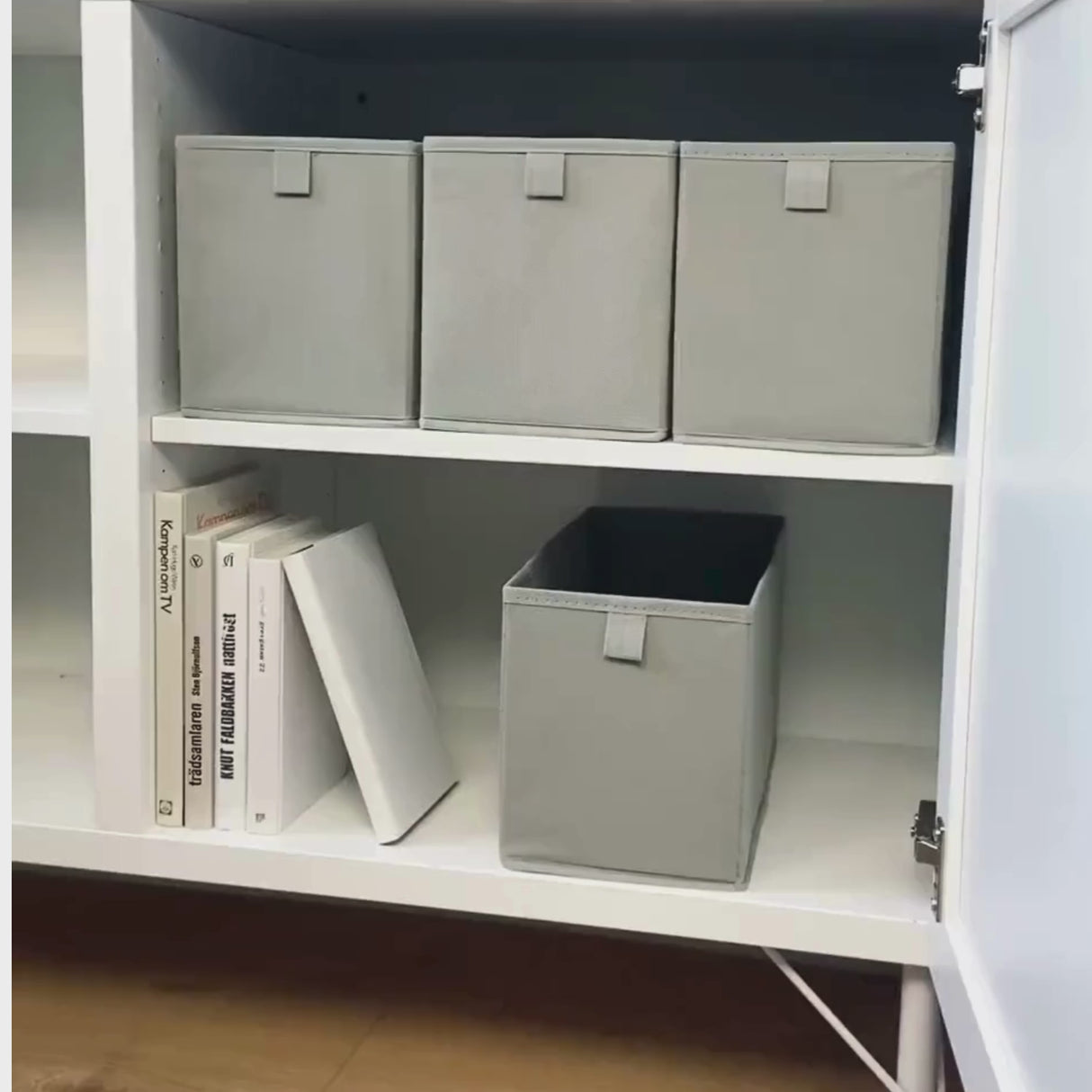 Box für IKEA BESTA Regal, 35 x 17 x 20cm, faltbare Aufbewahrungsbox aus Stoff