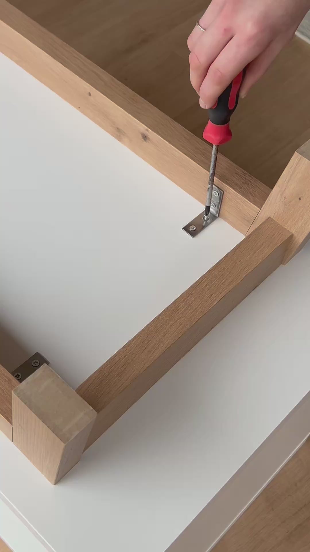 Untergestell für IKEA Kallax Regal 2er, 3er & 4er, Holz Gestell im Stil Eiche