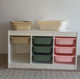 Box "TRÖVI" für IKEA Trofast Regale - 42 x 30 x 10cm in Weiß, Beige, Rosa und Eukalyptus