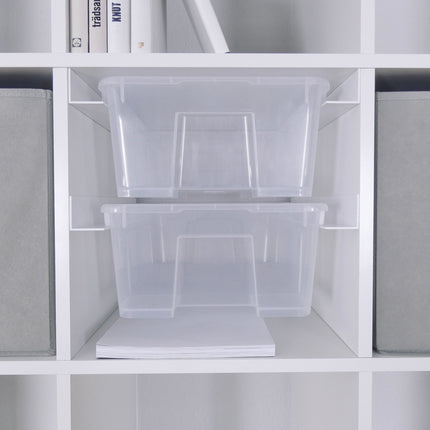 IKEA Kallax Einsatz für Samla Boxen, Schienensystem für transparente Kisten