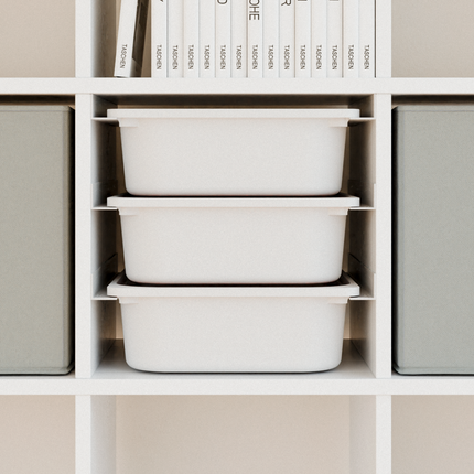 Ikea Kallax Halterung für Trofast Boxen Schienensystem mit passenden Kisten