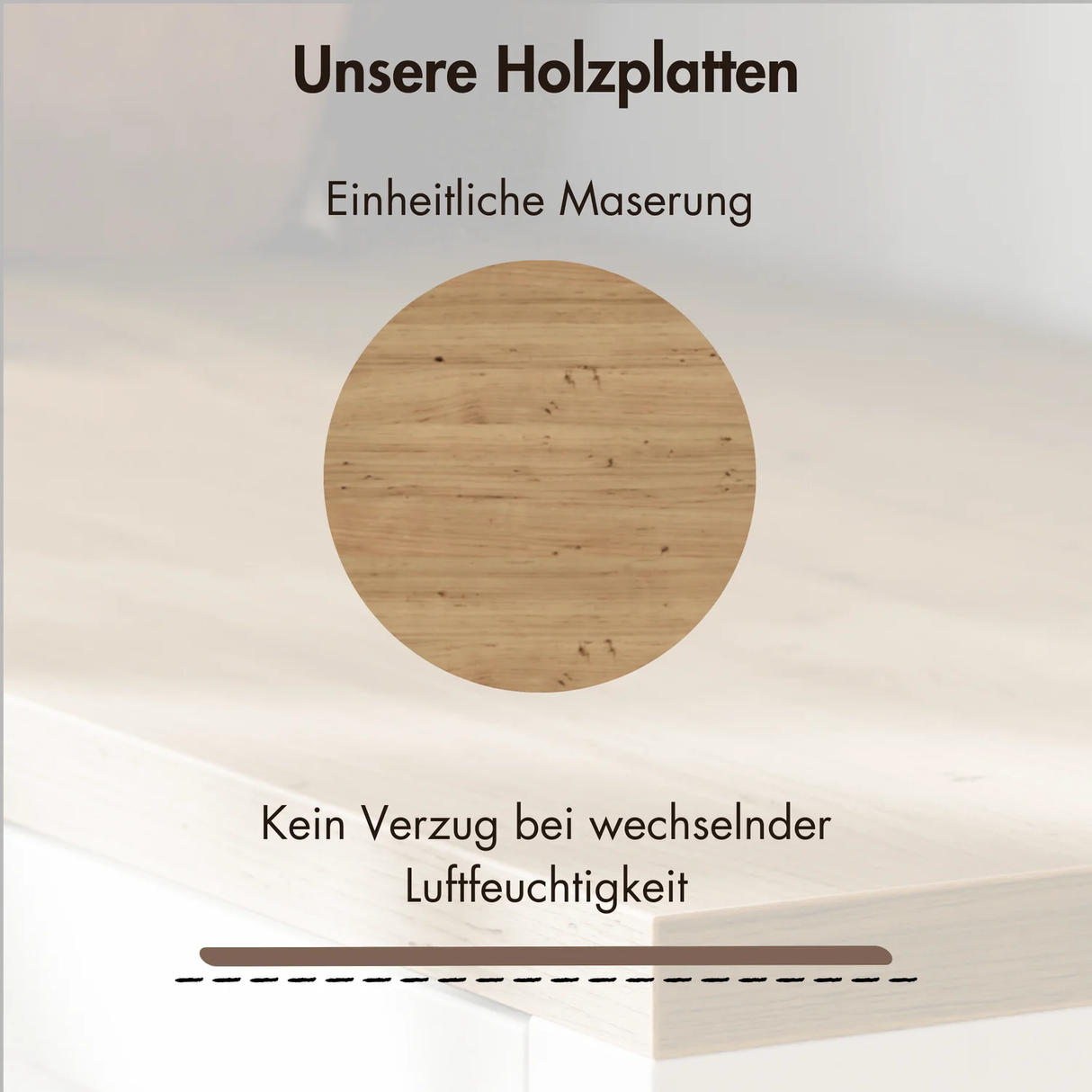 Holzplatte für IKEA Besta Regal 180 x 42cm, Eichen Deckplatte