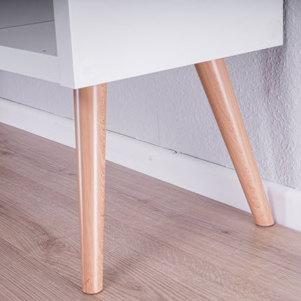 4 x Möbelfüße Regalbeine passend für Ikea Kallax Regal - hell