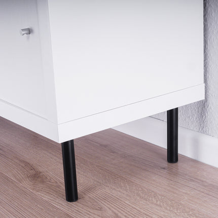4 x Möbelfüße Metallbeine passend für Ikea Kallax oder Besta Regal -  GOLD, SCHWARZ und CHROME