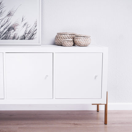 4 x Möbelfüße Metallbeine passend für Ikea Kallax oder Besta Regal - schwarz