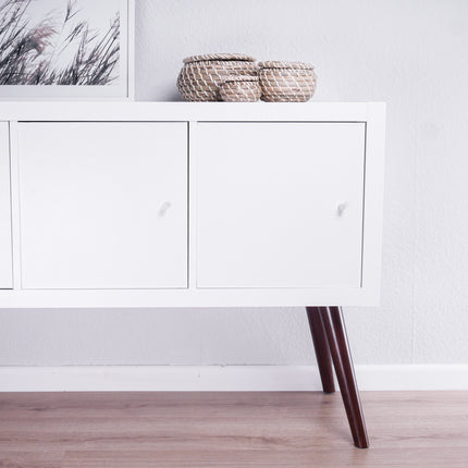 4 x Möbelfüße Regalbeine passend für Ikea Kallax Regal - dunkel