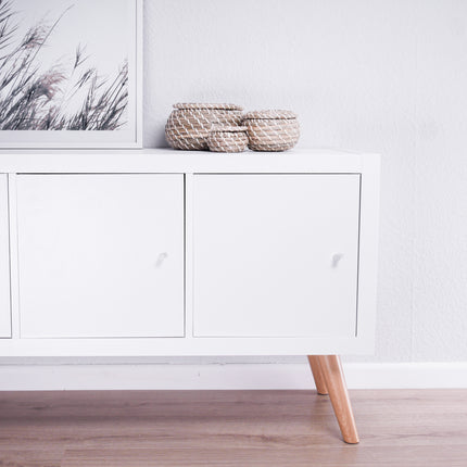 Møbler fødder egnet til Ikea Luleå hylder - træ-look