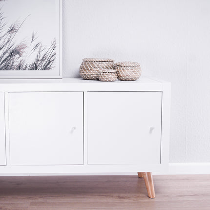 Pieds de meubles adaptés aux étagères Ikea Kallax - aspect bois
