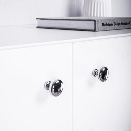Furniture handles &amp; knobs - also suitable for Ikea furniture - stainless steel half-round