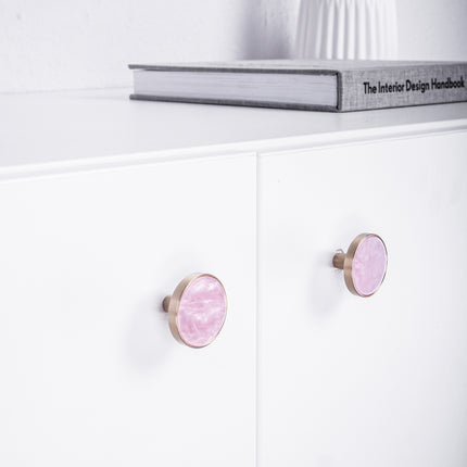 Möbelknöpfe Griffe passend für IKEA Möbel - Rosa Saphir