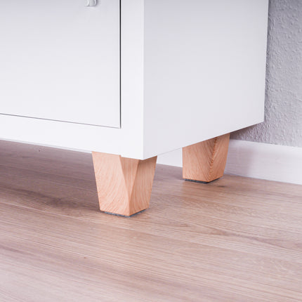 Ikea Kallax Regal Füße Möbelfüße Möbelbeine in Buchenholzoptik, Ideal zum Bau einer Sitzbank oder Schuhregal